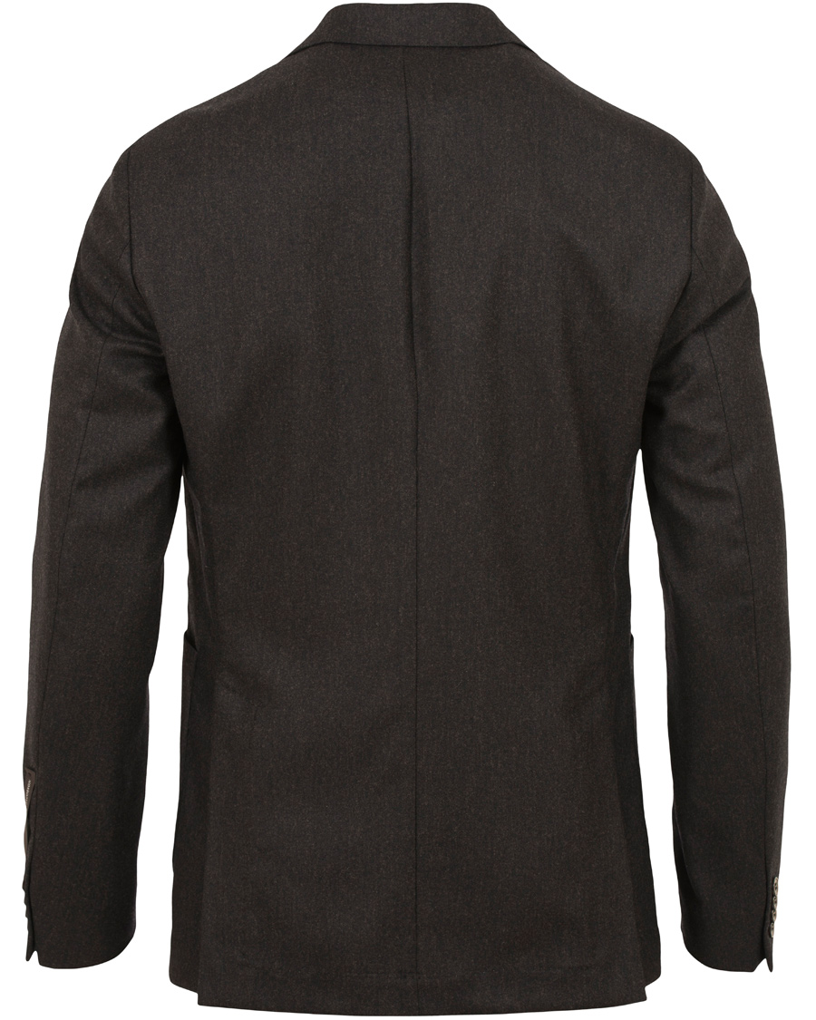 Herr | Kavajer | Oscar Jacobson | Einar Flannel Blazer Dark Brown