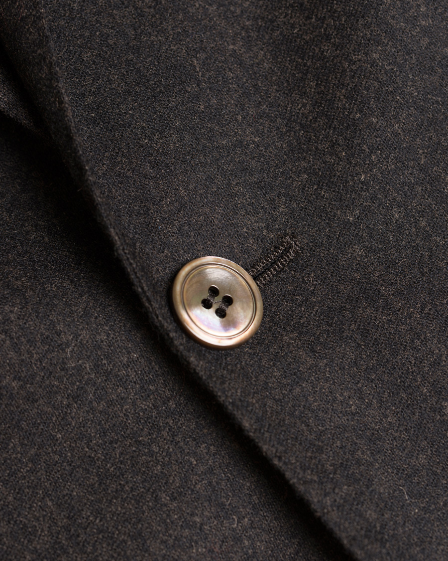Herr | Kavajer | Oscar Jacobson | Einar Flannel Blazer Dark Brown