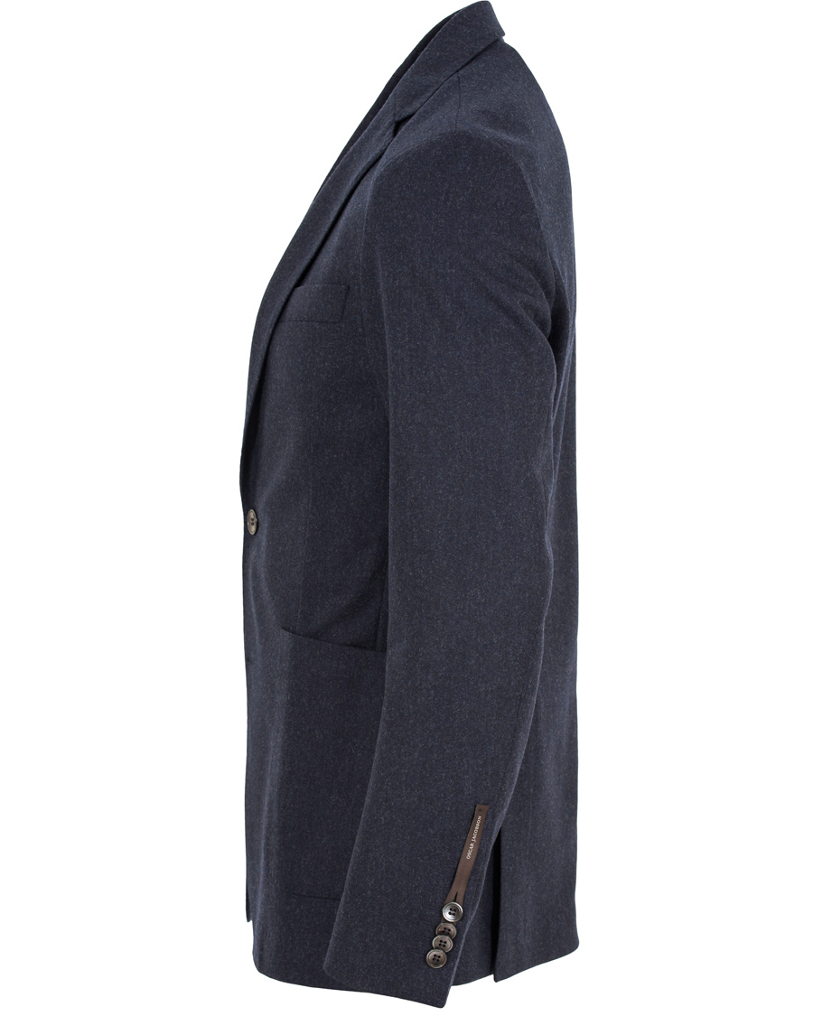 Herr | Kavajer | Oscar Jacobson | Einar Flannel Blazer Navy
