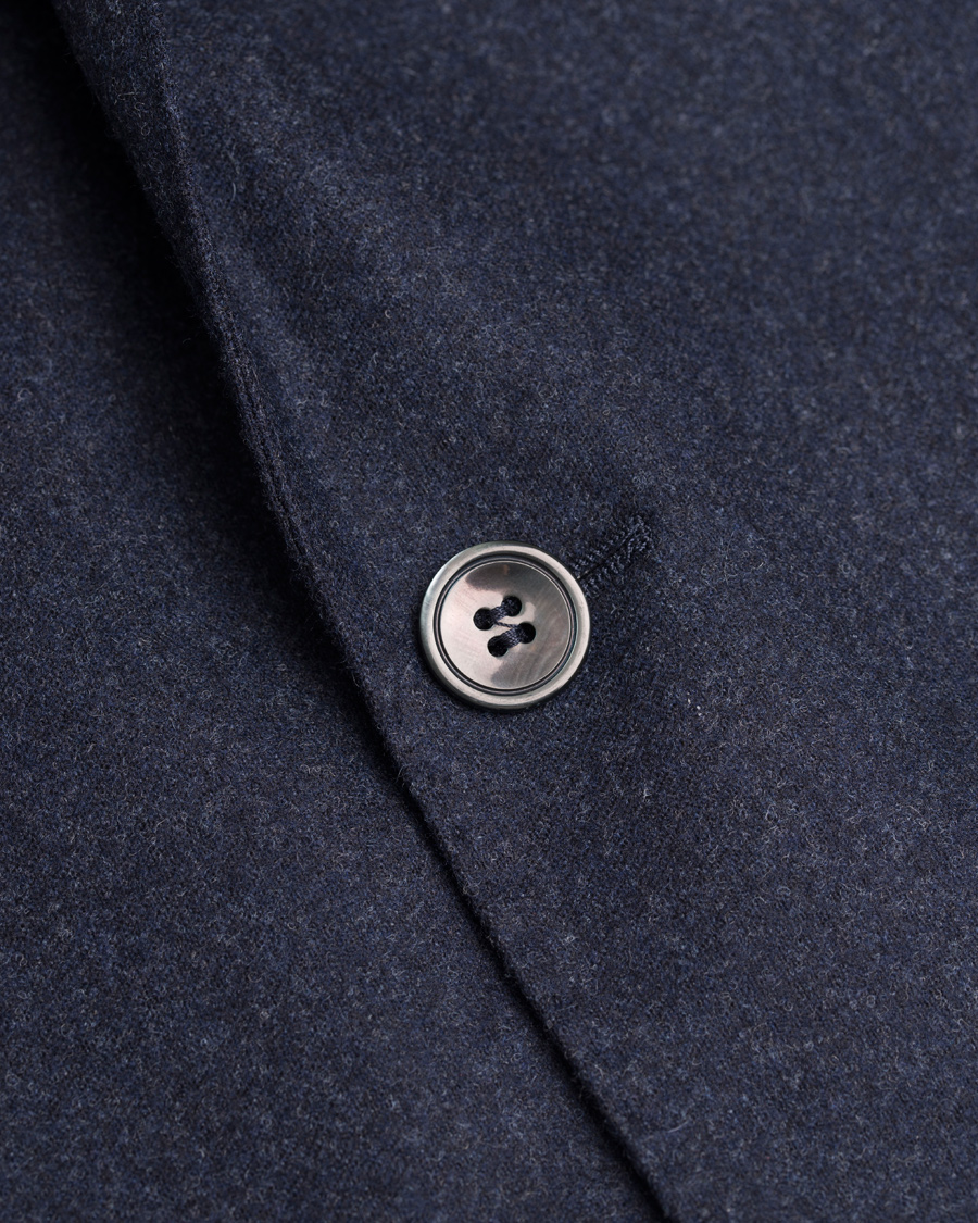 Herr | Kavajer | Oscar Jacobson | Einar Flannel Blazer Navy