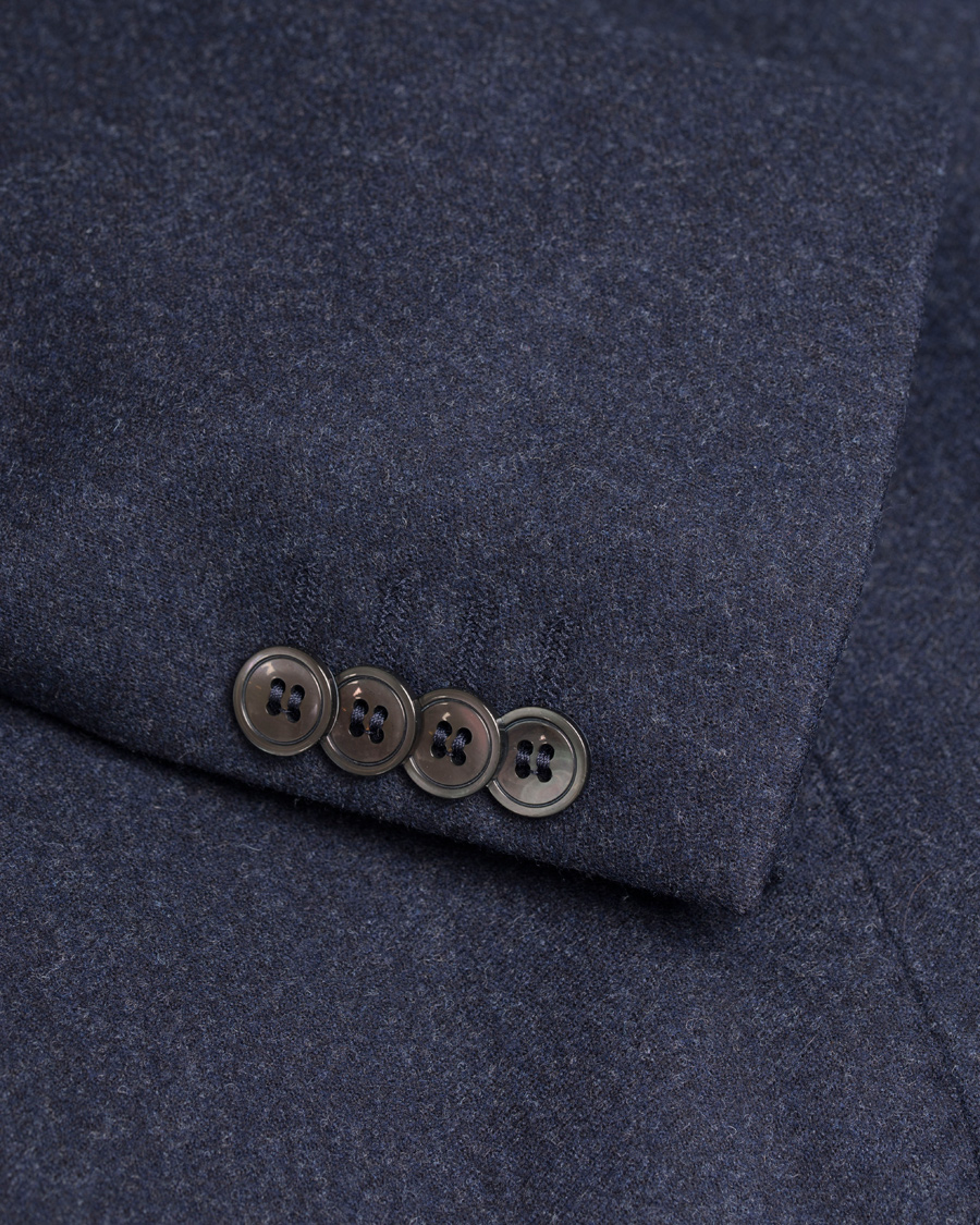 Herr | Kavajer | Oscar Jacobson | Einar Flannel Blazer Navy