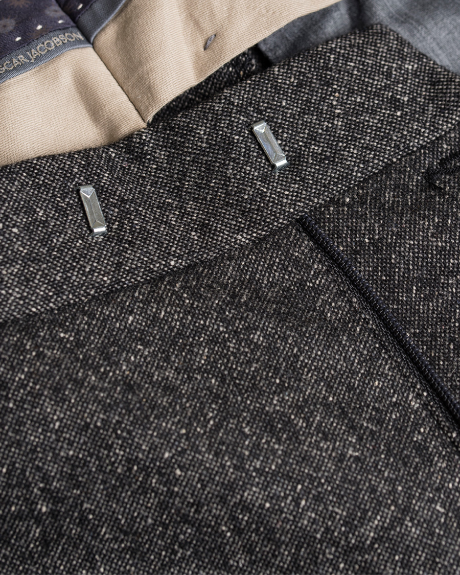 Herr | Byxor | Oscar Jacobson | Damien Lambswool Trousers Dark Grey