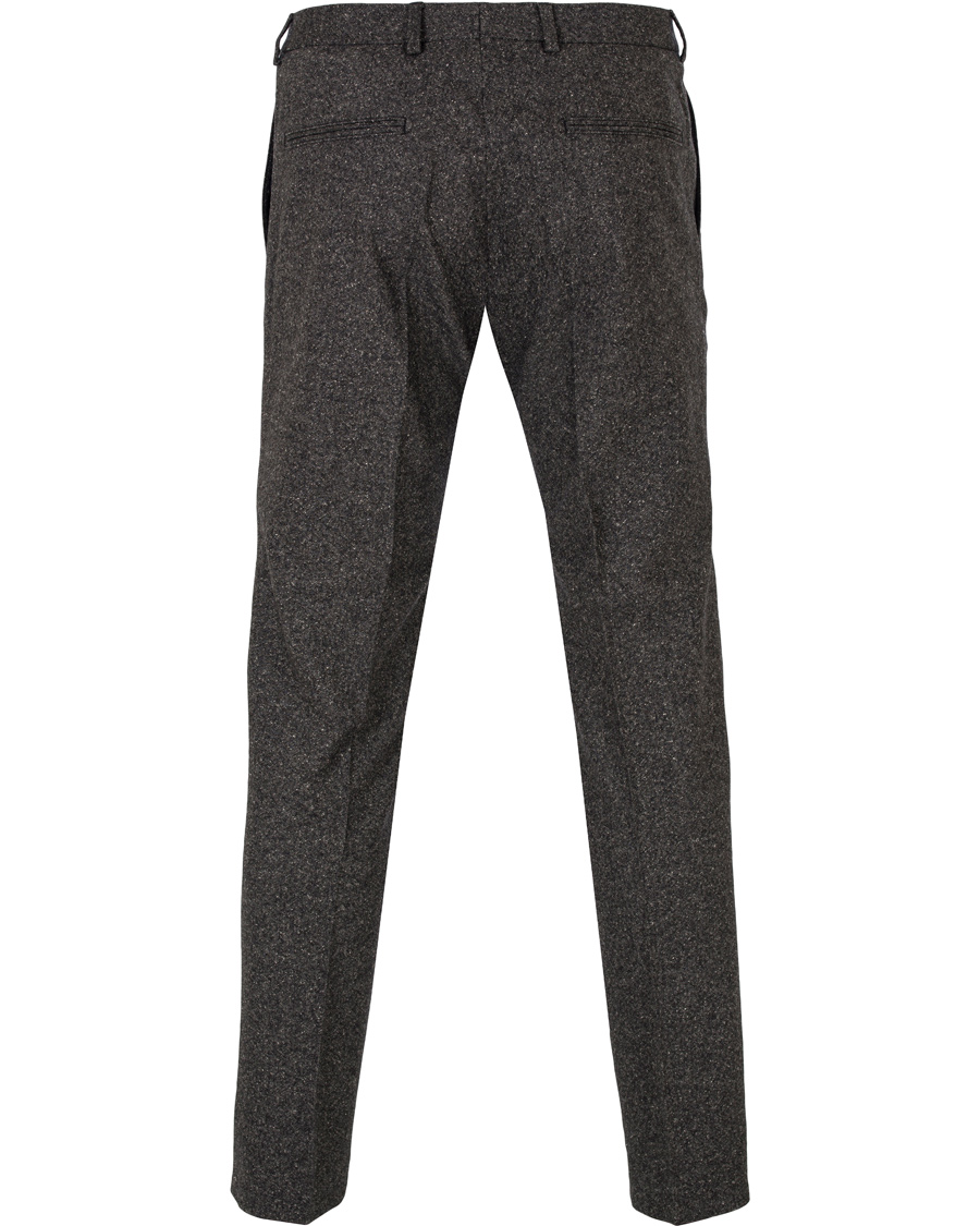Herr | Byxor | Oscar Jacobson | Damien Lambswool Trousers Dark Grey