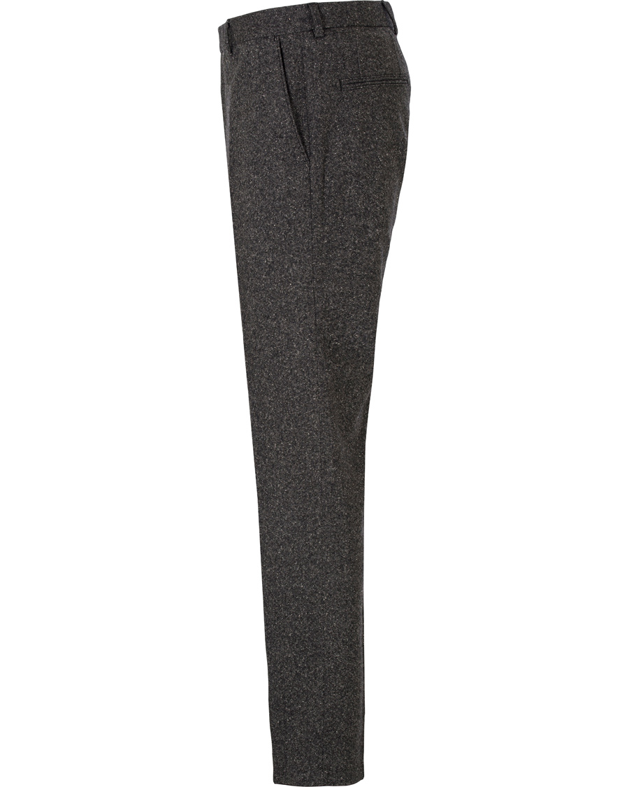 Herr | Byxor | Oscar Jacobson | Damien Lambswool Trousers Dark Grey