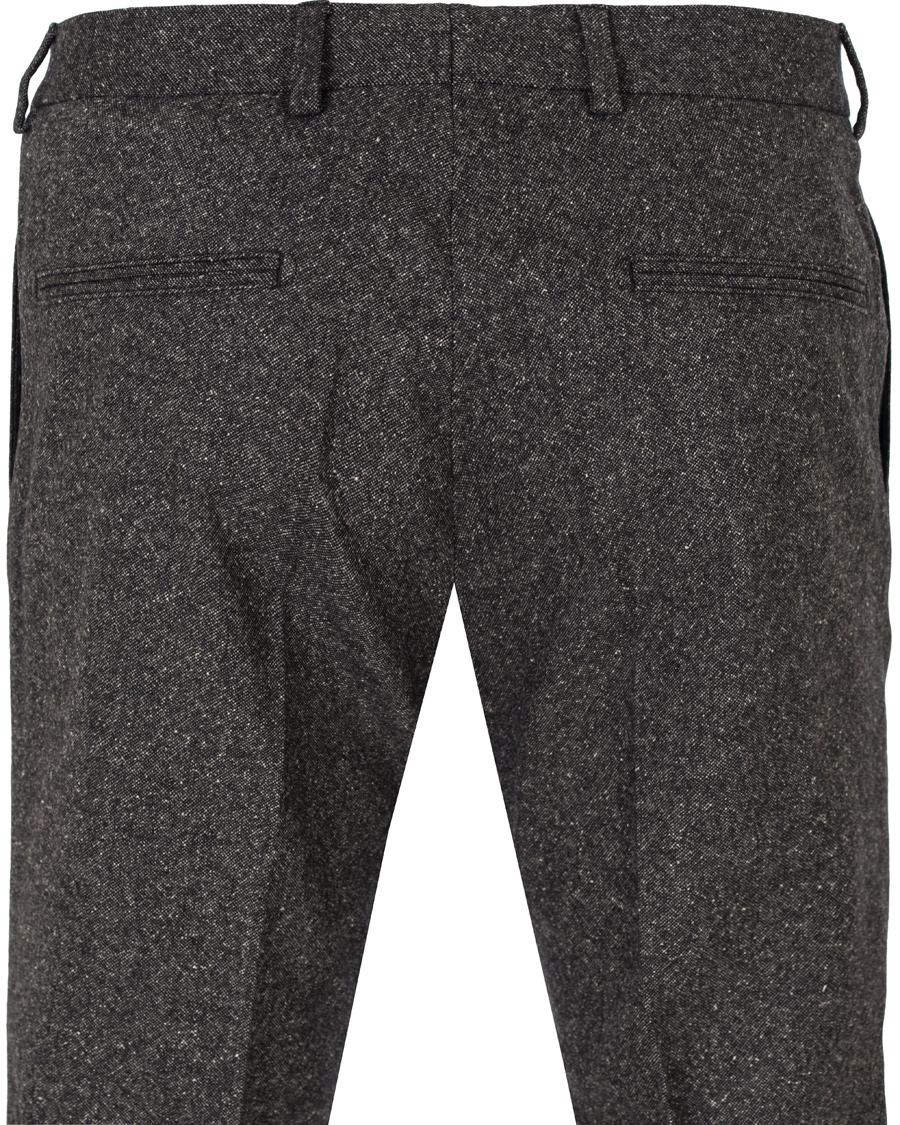 Herr | Byxor | Oscar Jacobson | Damien Lambswool Trousers Dark Grey