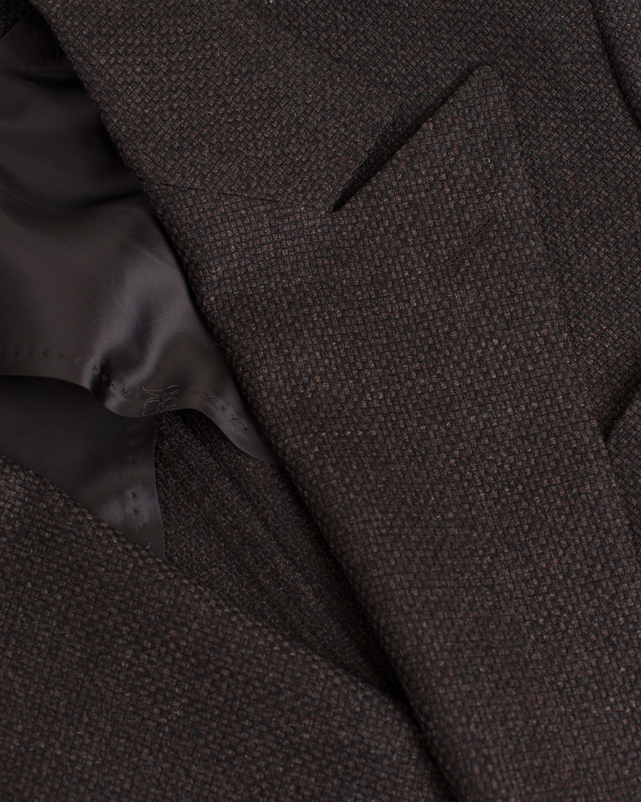 Herr | Kavajer | Oscar Jacobson | Erik Double Breasted Super 120's Blazer Dark Brown
