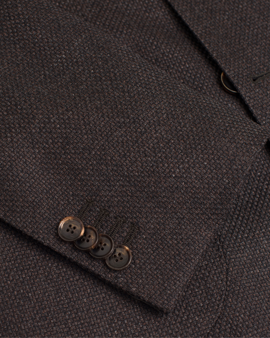 Herr | Kavajer | Oscar Jacobson | Erik Double Breasted Super 120's Blazer Dark Brown