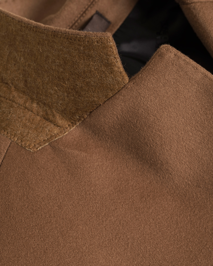 Herr | Jackor | Oscar Jacobson | Savile Row Loro Piana Storm System Coat Dark Brown