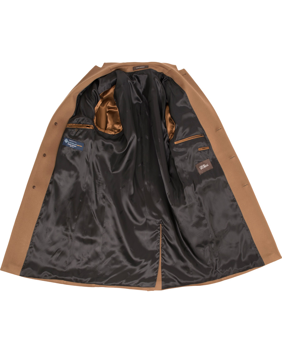 Herr | Jackor | Oscar Jacobson | Savile Row Loro Piana Storm System Coat Dark Brown