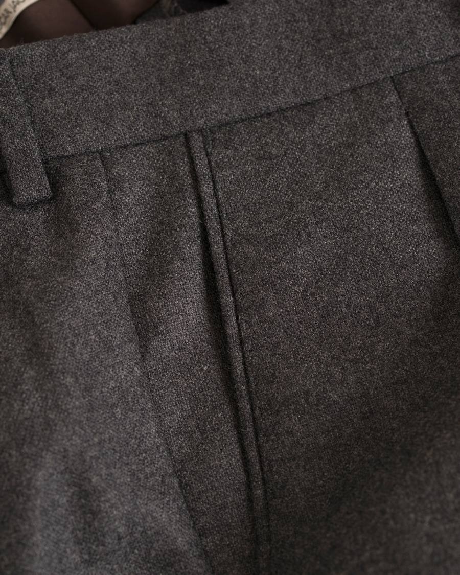 Herr | Byxor | Oscar Jacobson | David Double Plated Trousers Dark Grey
