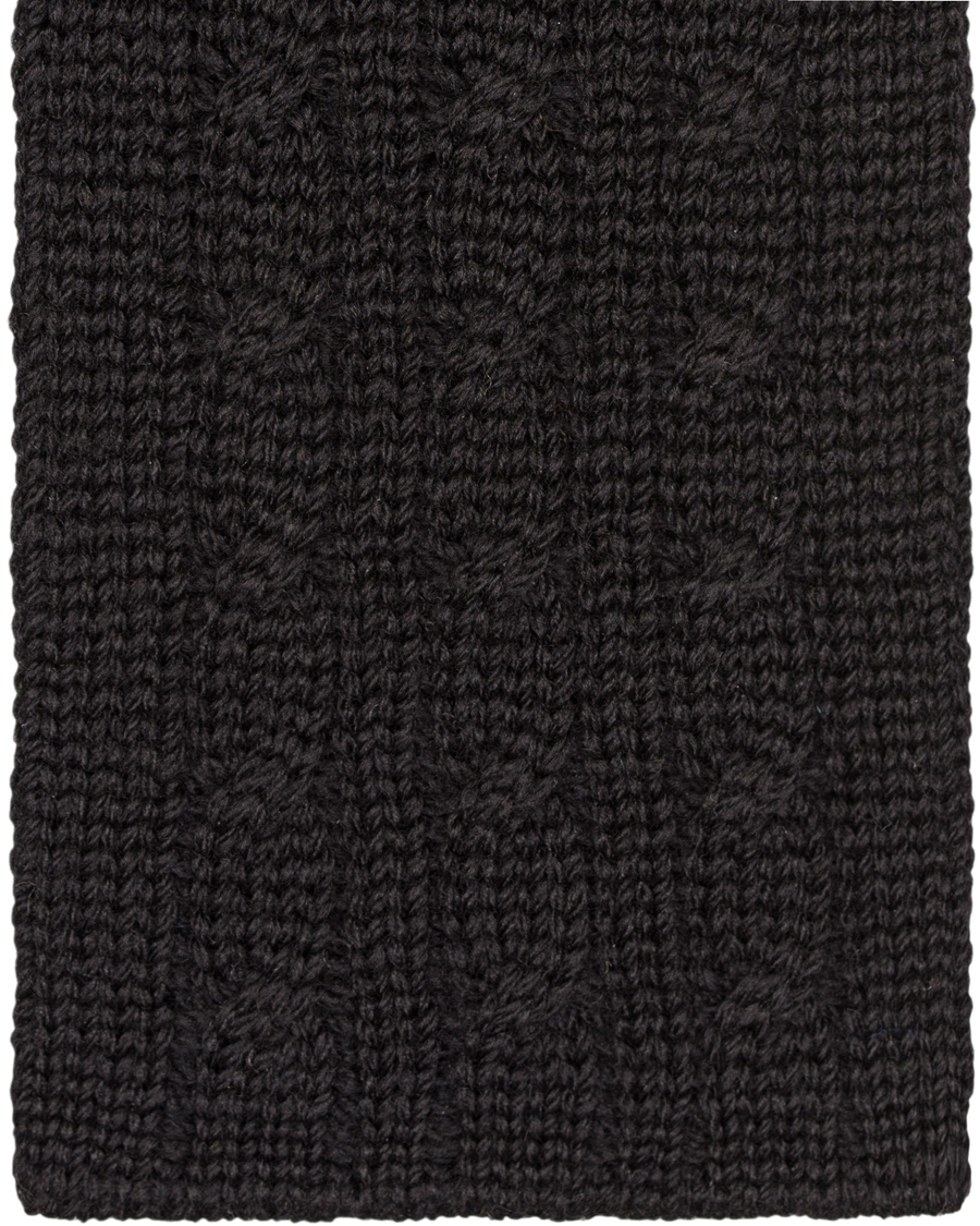 Herr | Oscar Jacobson Cable Knitted 7 cm Tie Black/Grey | Oscar Jacobson | Cable Knitted 7 cm Tie Black/Grey