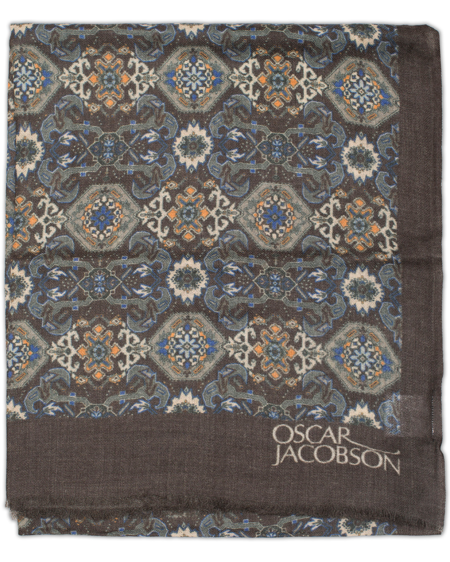 Herr | Oscar Jacobson Carpet Design Medallion Scarf Grey | Oscar Jacobson | Carpet Design Medallion Scarf Grey