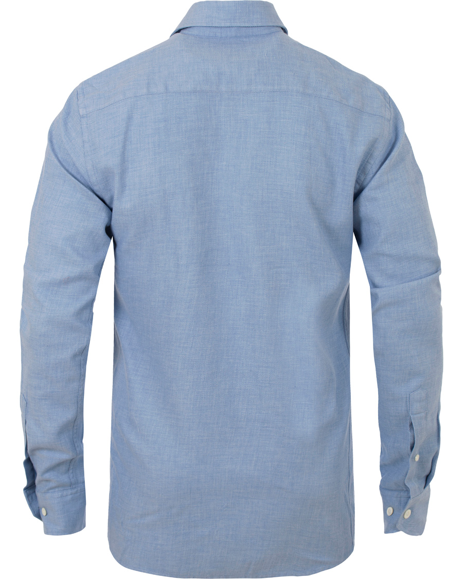 Herr | Skjortor | Oscar Jacobson | Herman 2 Flannel Shirt Light Blue