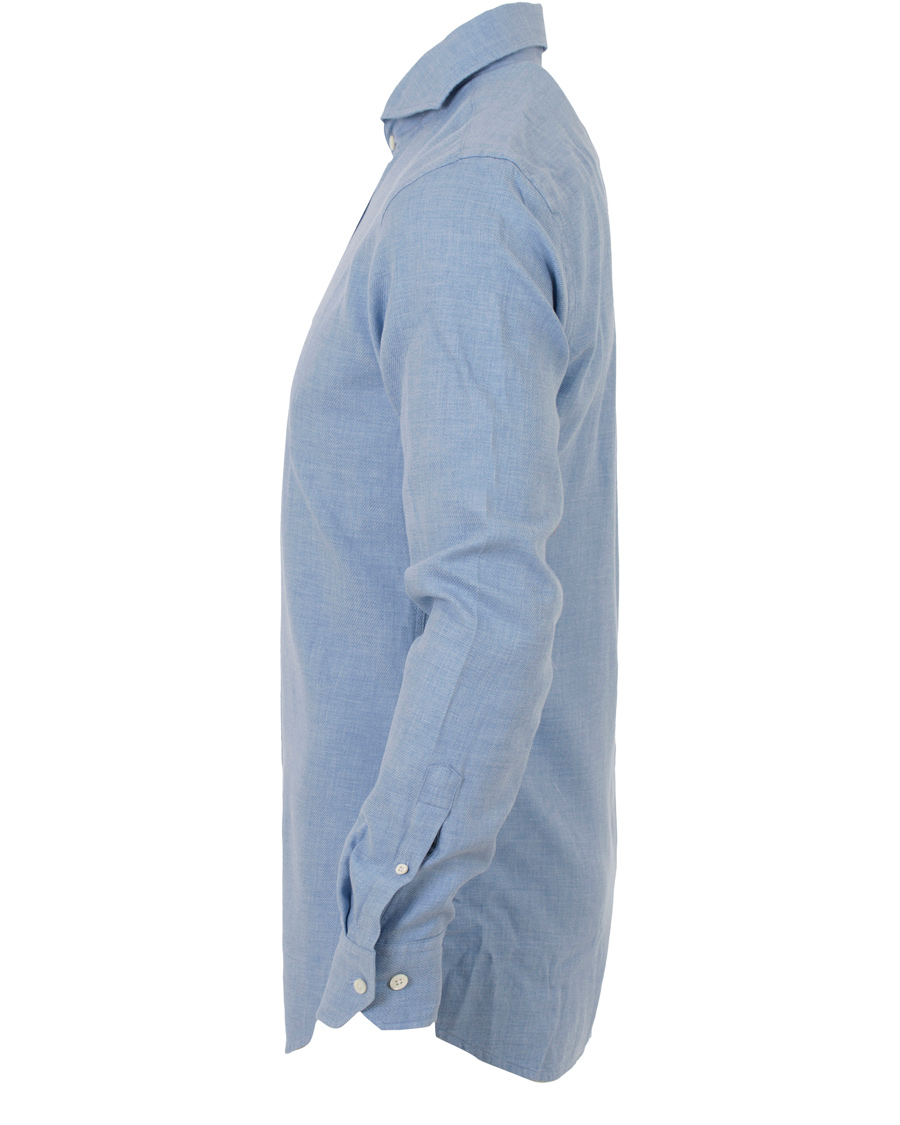 Herr | Skjortor | Oscar Jacobson | Herman 2 Flannel Shirt Light Blue