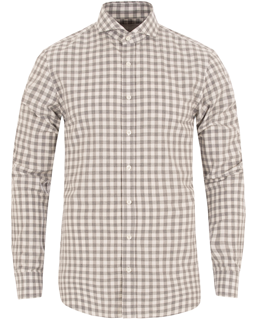 Herr | Skjortor | Oscar Jacobson | Herman 2 Flannel Check Shirt Grey