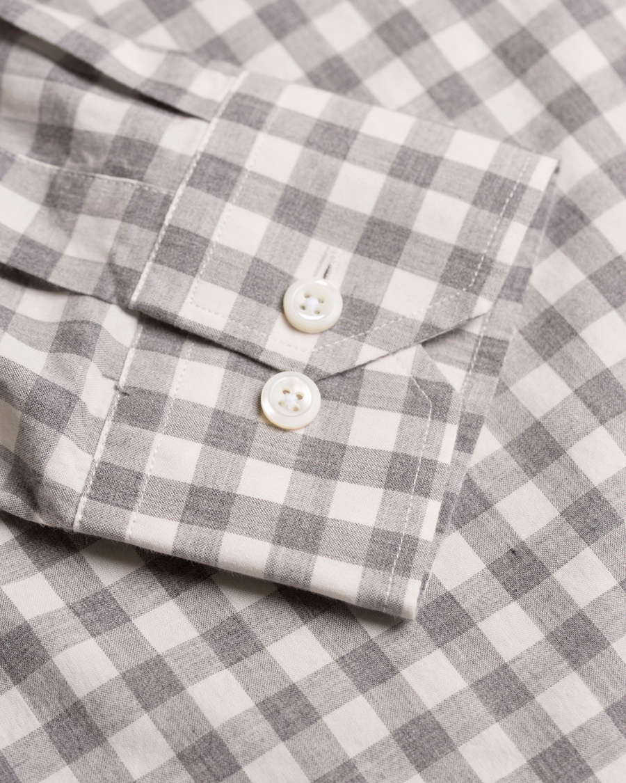 Herr | Skjortor | Oscar Jacobson | Herman 2 Flannel Check Shirt Grey
