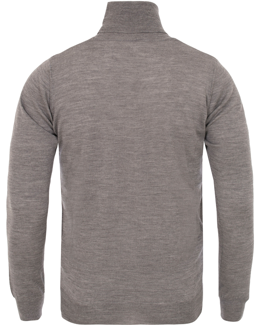Herr | Tröjor | Oscar Jacobson | Cole Extra Fine Merino Polo Grey
