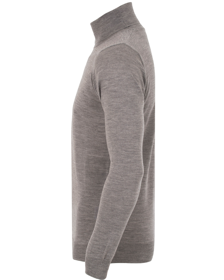 Herr | Tröjor | Oscar Jacobson | Cole Extra Fine Merino Polo Grey
