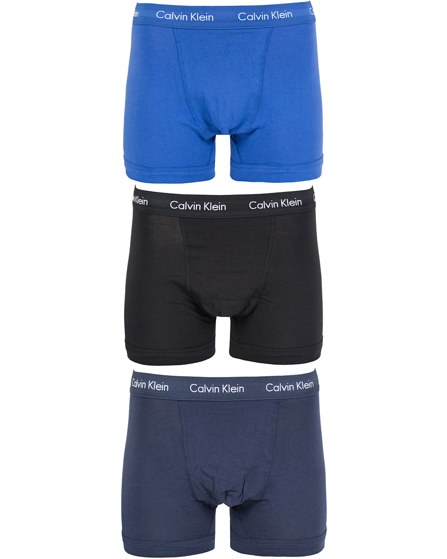 Herr | Underkläder | Calvin Klein | Cotton Stretch Long Leg Trunk 3-pack Blue/Black/Cobolt