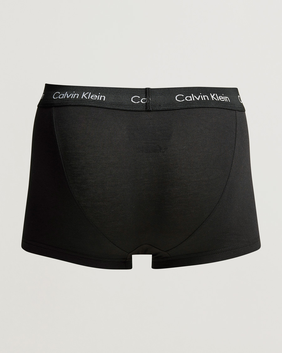 Herre |  | Calvin Klein | Cotton Stretch Low Rise Trunk 3-pack Blue/Black/Cobolt