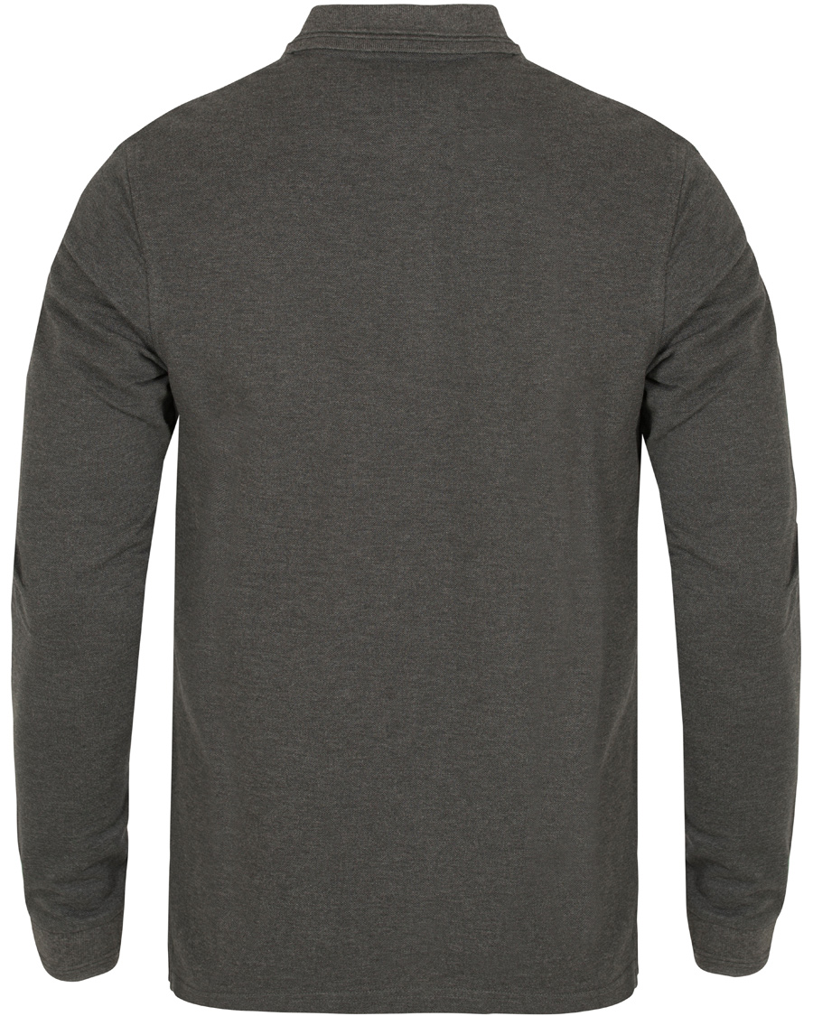 Herr | Tröjor | Lyle & Scott London Collection | Long Sleeve Pima Cotton Polo Charcoal Marl
