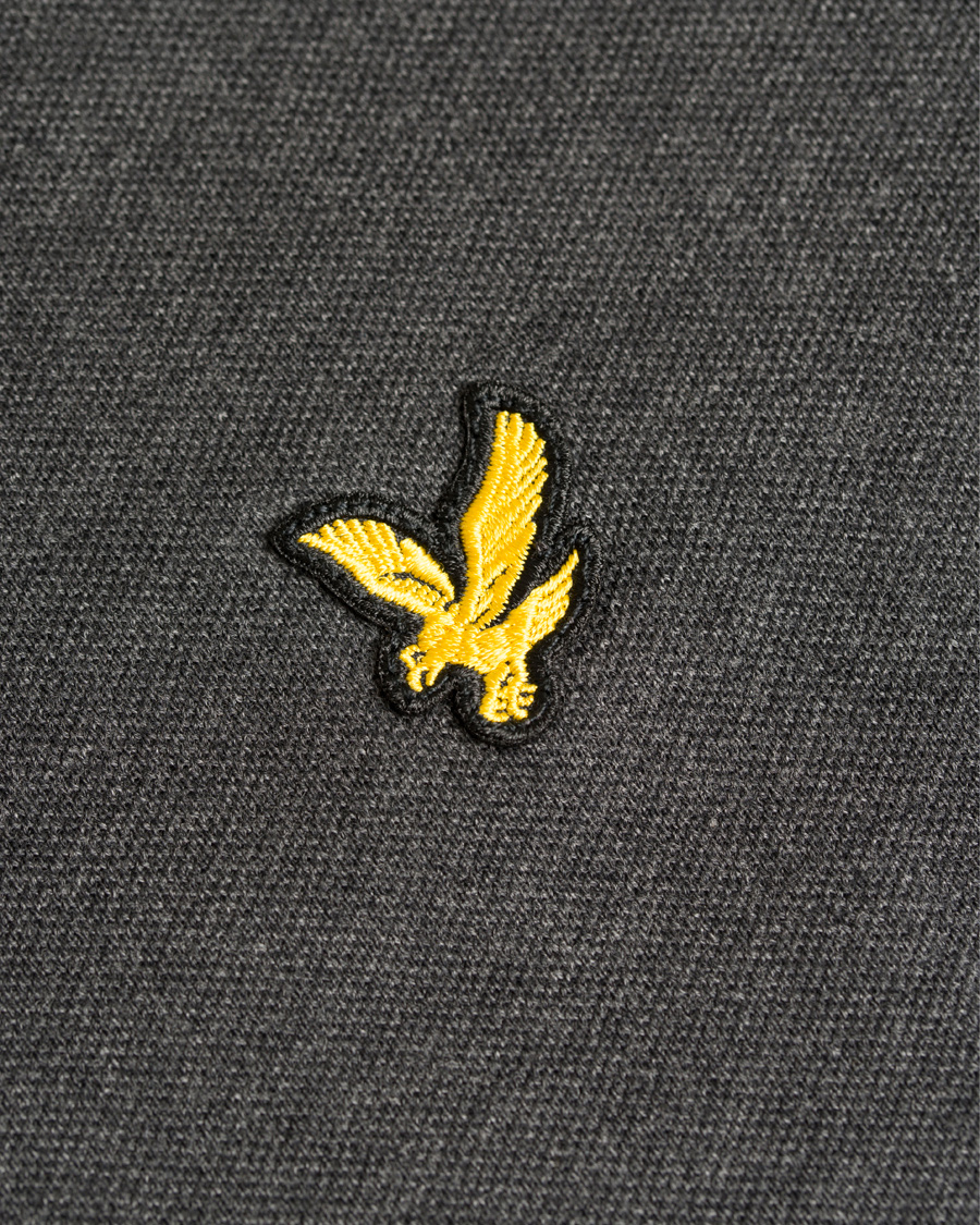 Herr | Tröjor | Lyle & Scott London Collection | Long Sleeve Pima Cotton Polo Charcoal Marl