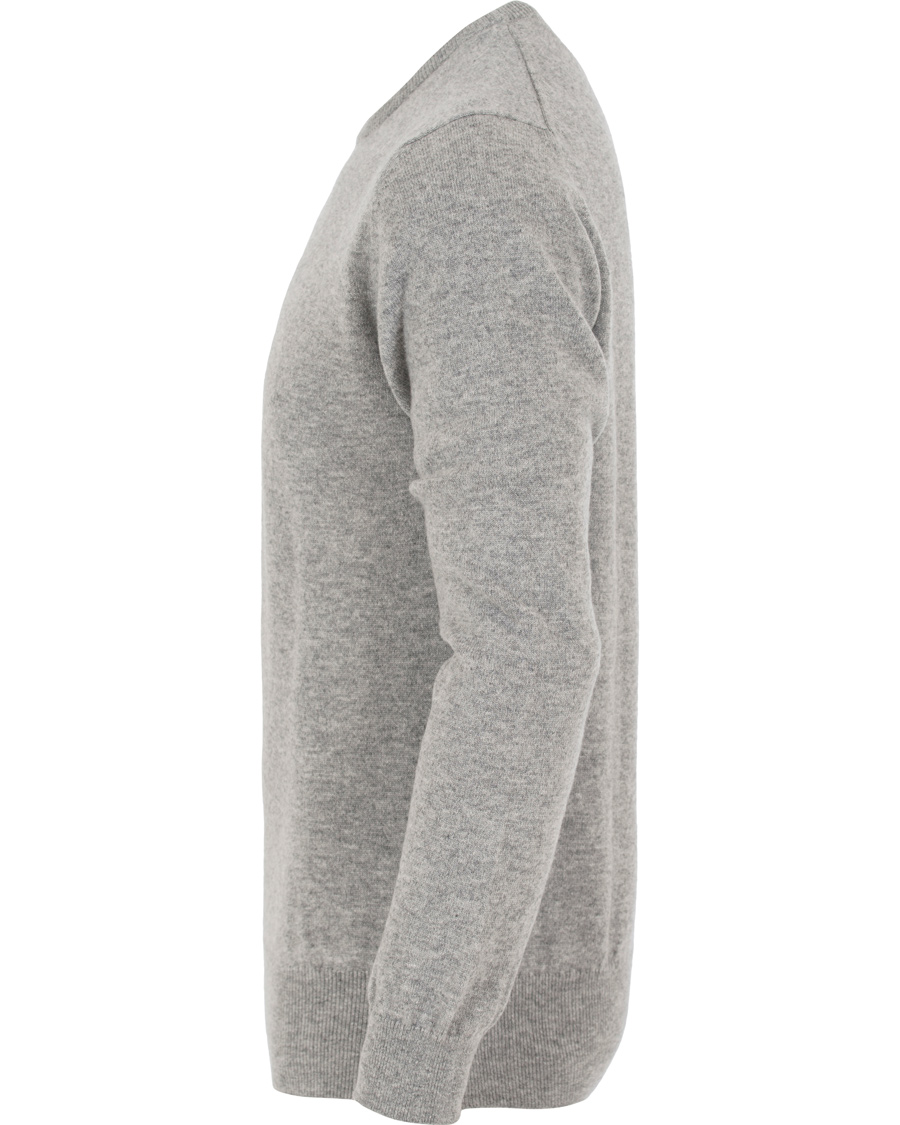 Herr | Tröjor | Johnstons of Elgin | Cashmere Crew Neck Light Grey