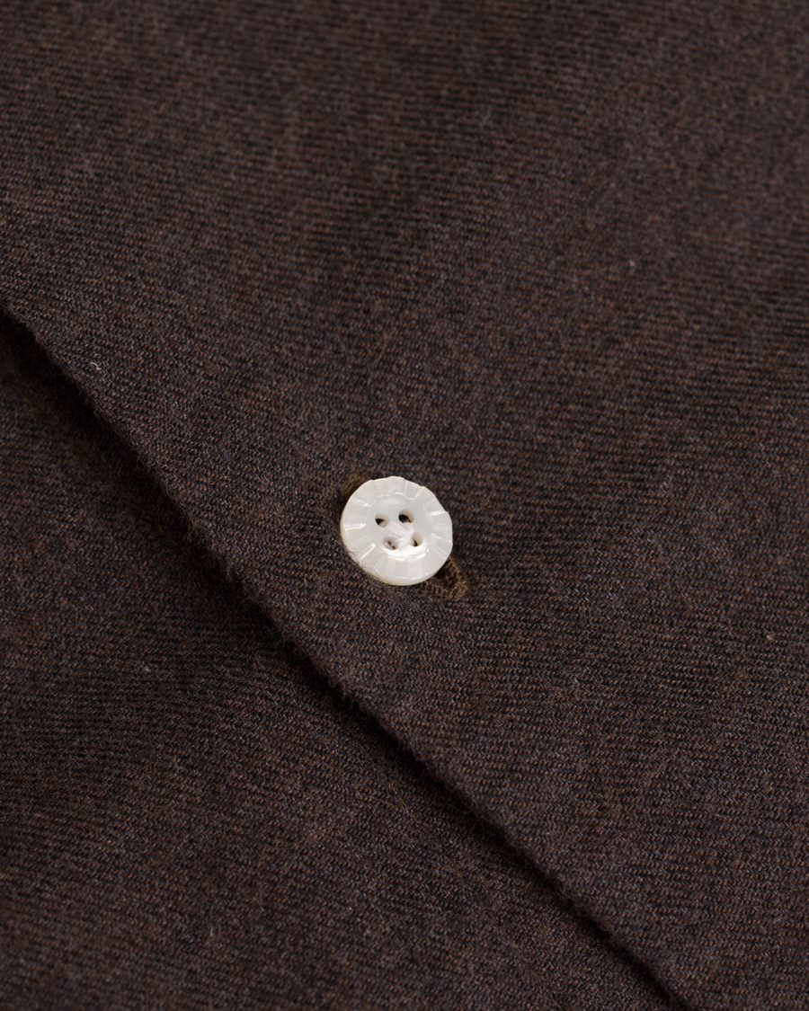 Herr | Skjortor | Barba Napoli | Dandylife Flannel Slim Fit Shirt Brown