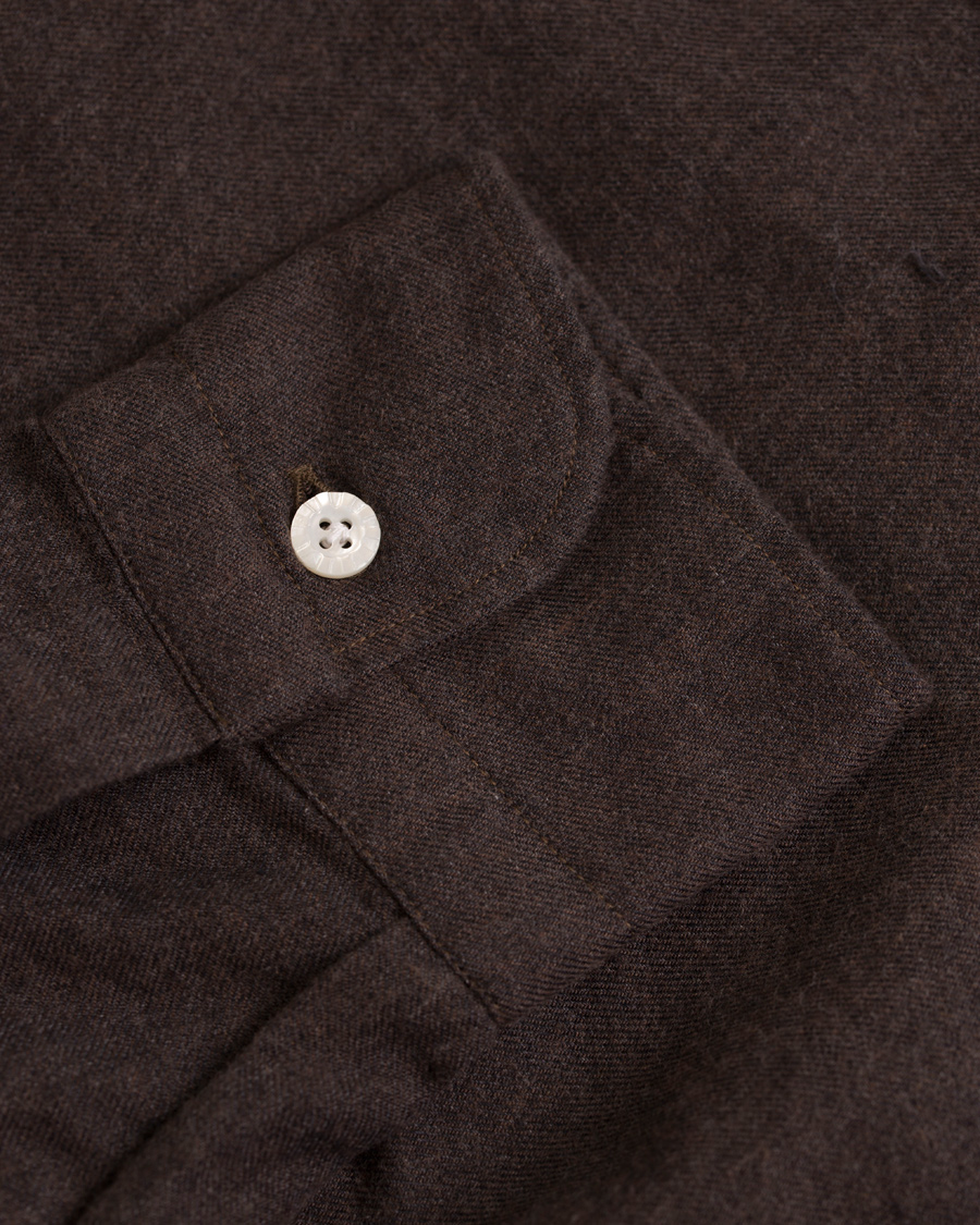 Herr | Skjortor | Barba Napoli | Dandylife Flannel Slim Fit Shirt Brown