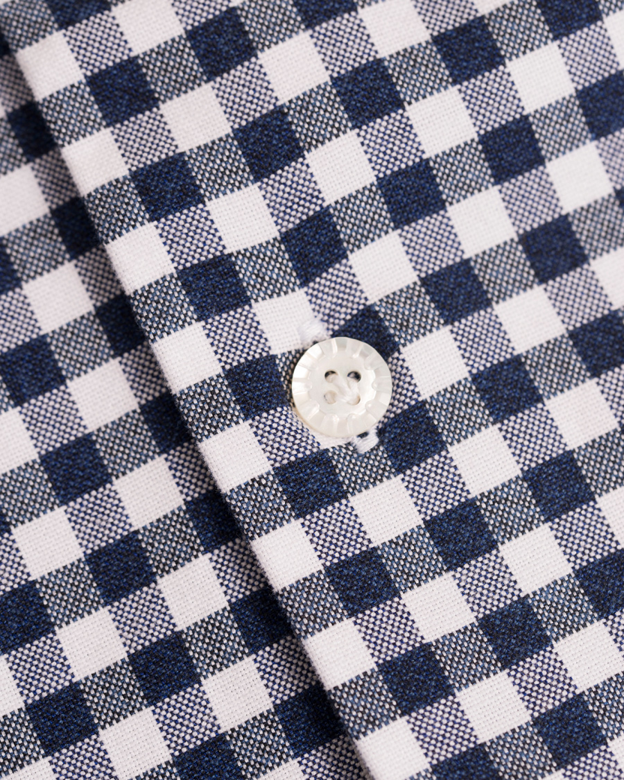 Herr | Skjortor | Barba Napoli | Dandylife Oxford Check Slim Fit Shirt Blue/White