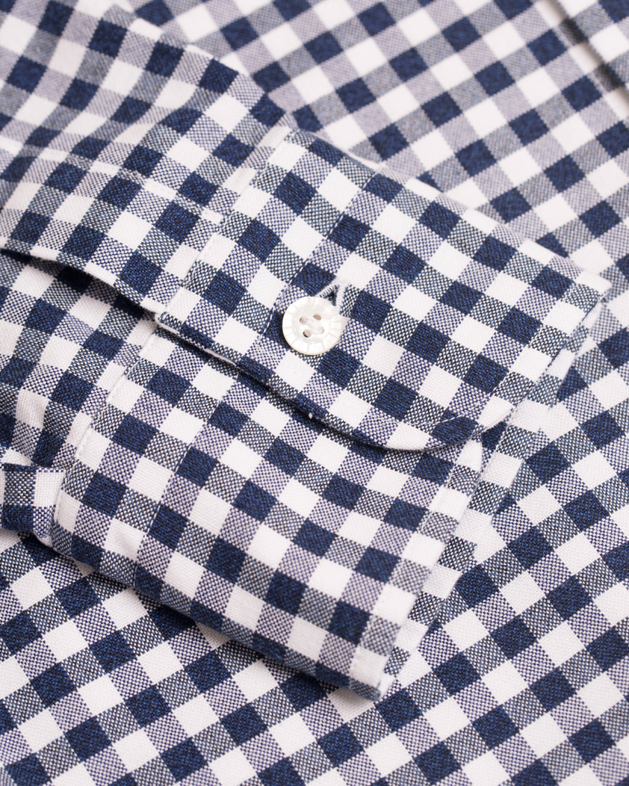 Herr | Skjortor | Barba Napoli | Dandylife Oxford Check Slim Fit Shirt Blue/White