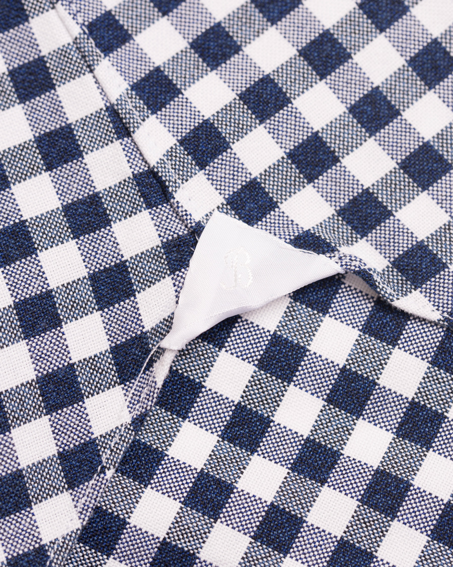 Herr | Skjortor | Barba Napoli | Dandylife Oxford Check Slim Fit Shirt Blue/White