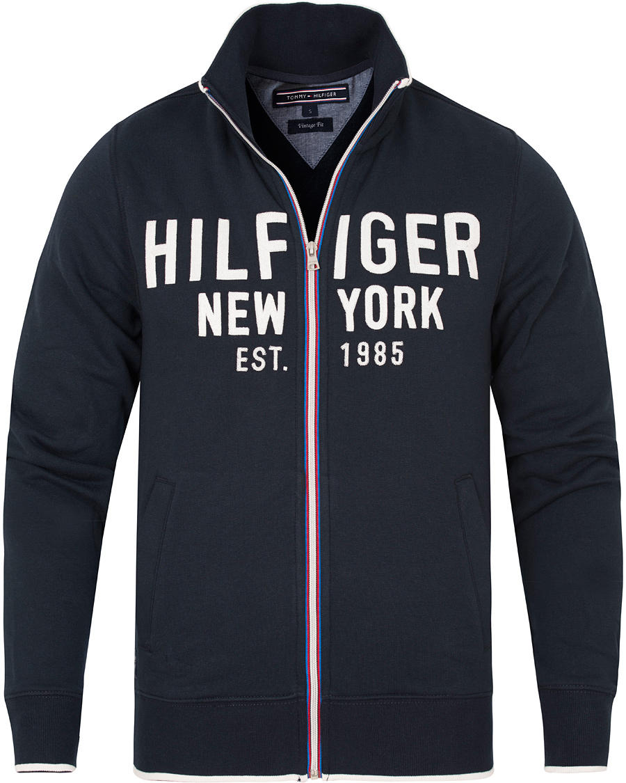 Herr | Tröjor | Tommy Hilfiger | Nate Zip-Trough Sweater Navy Blazer
