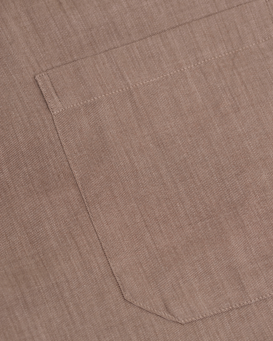 Herr | Skjortor | Eton | Slim Fit Green Ribbon Flannel Shirt Light Brown