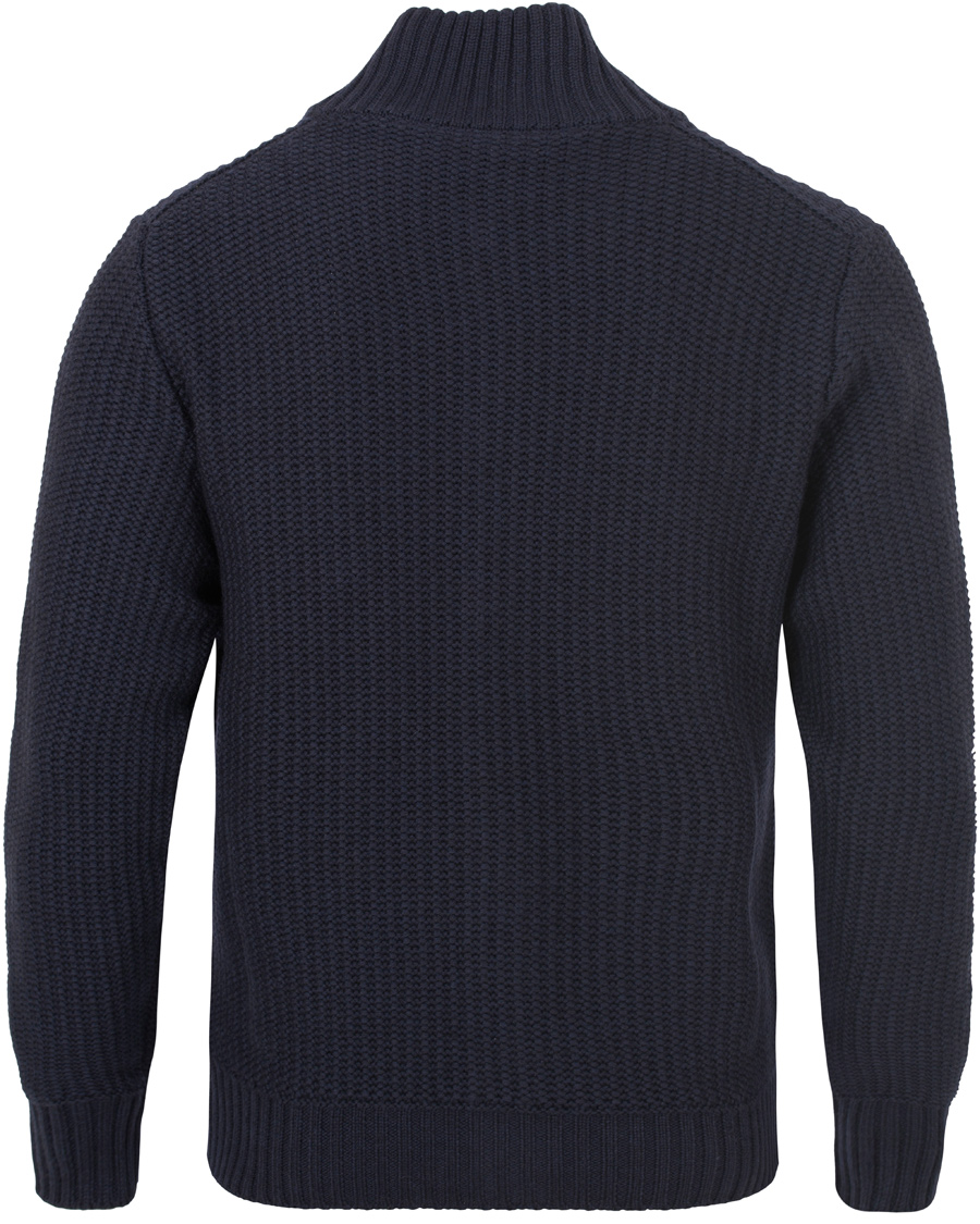 Herr | Tröjor | Zanone | Wool Button Cardigan Navy