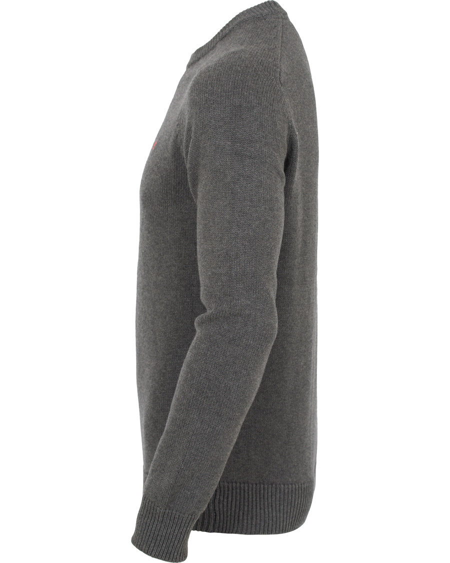 Herr | Tröjor | Morris | Lily Cotton Knit Oneck Dark Grey