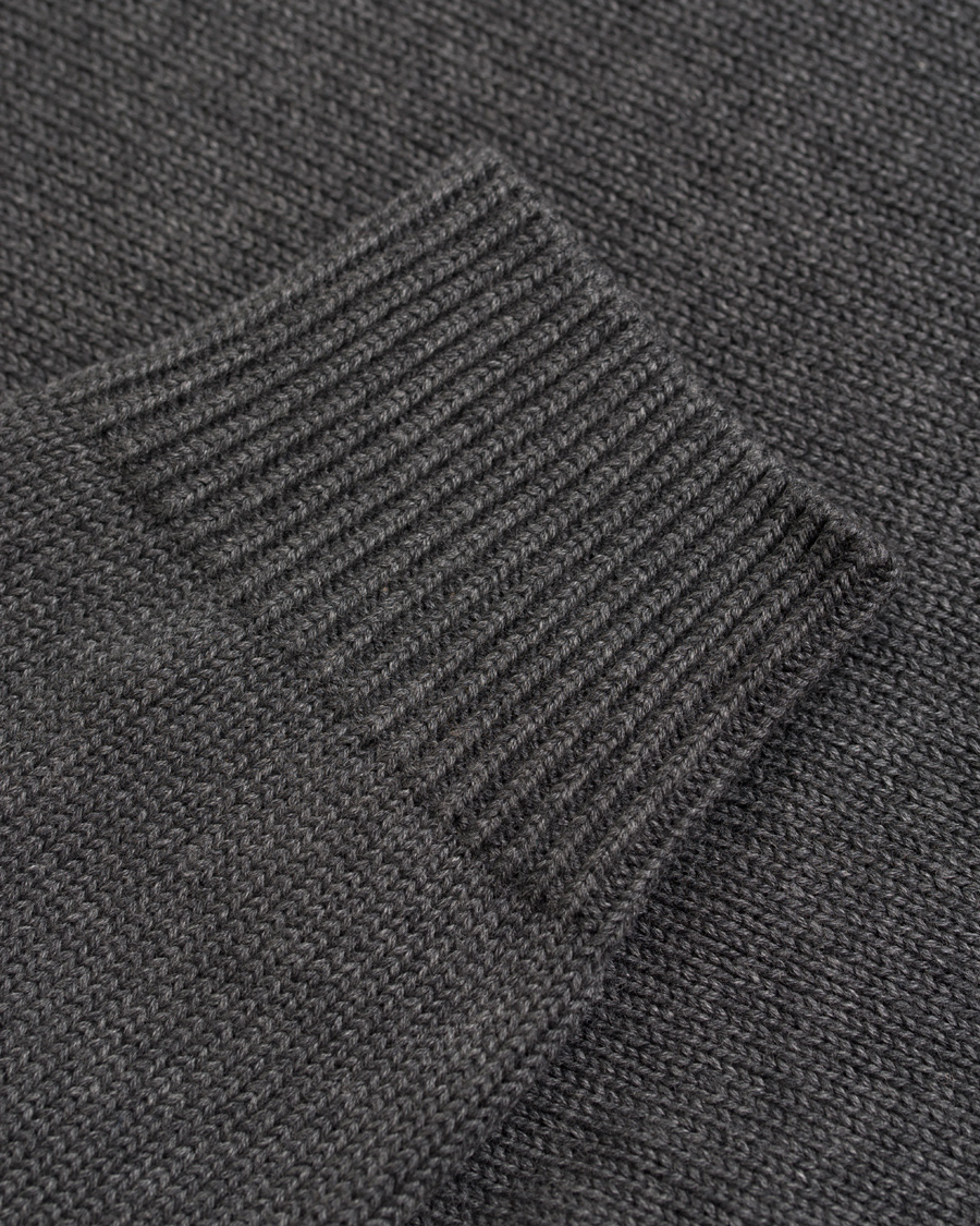 Herr | Tröjor | Morris | Lily Cotton Knit Oneck Dark Grey
