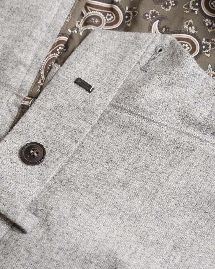Herr | Byxor | Morris | Rodney Wool Trousers Light Grey