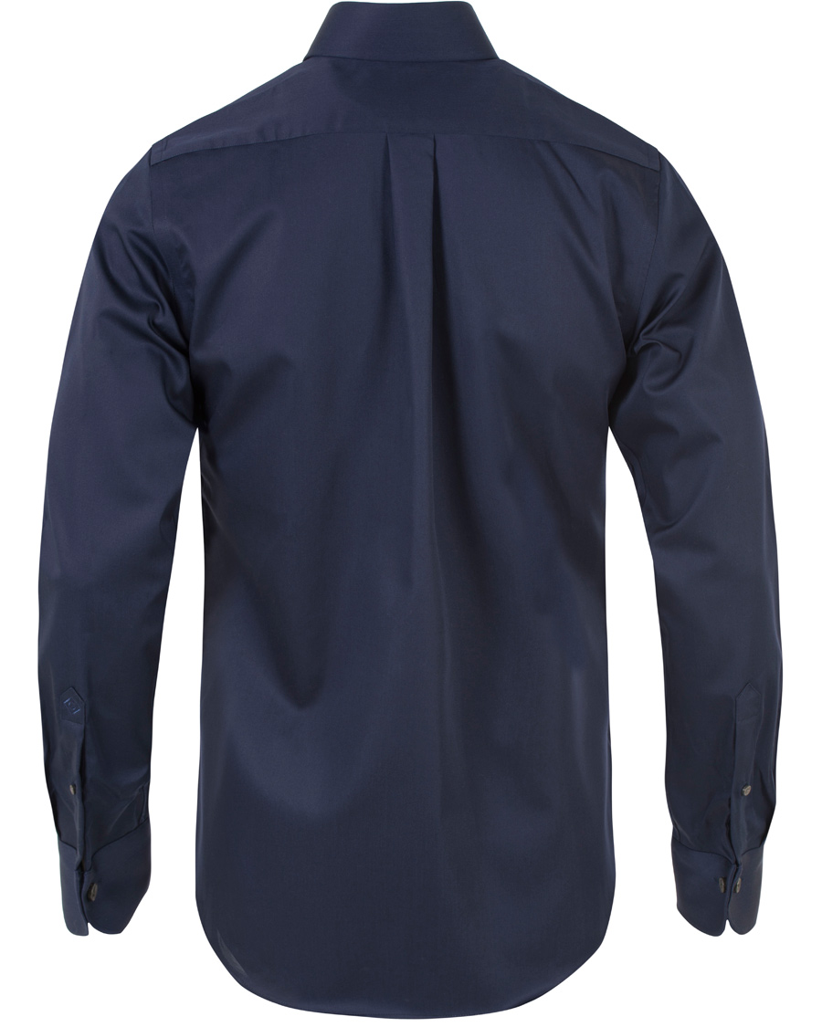 Herr | Skjortor | GANT Diamond G | Plain Satin Fitted Body Shirt Marine