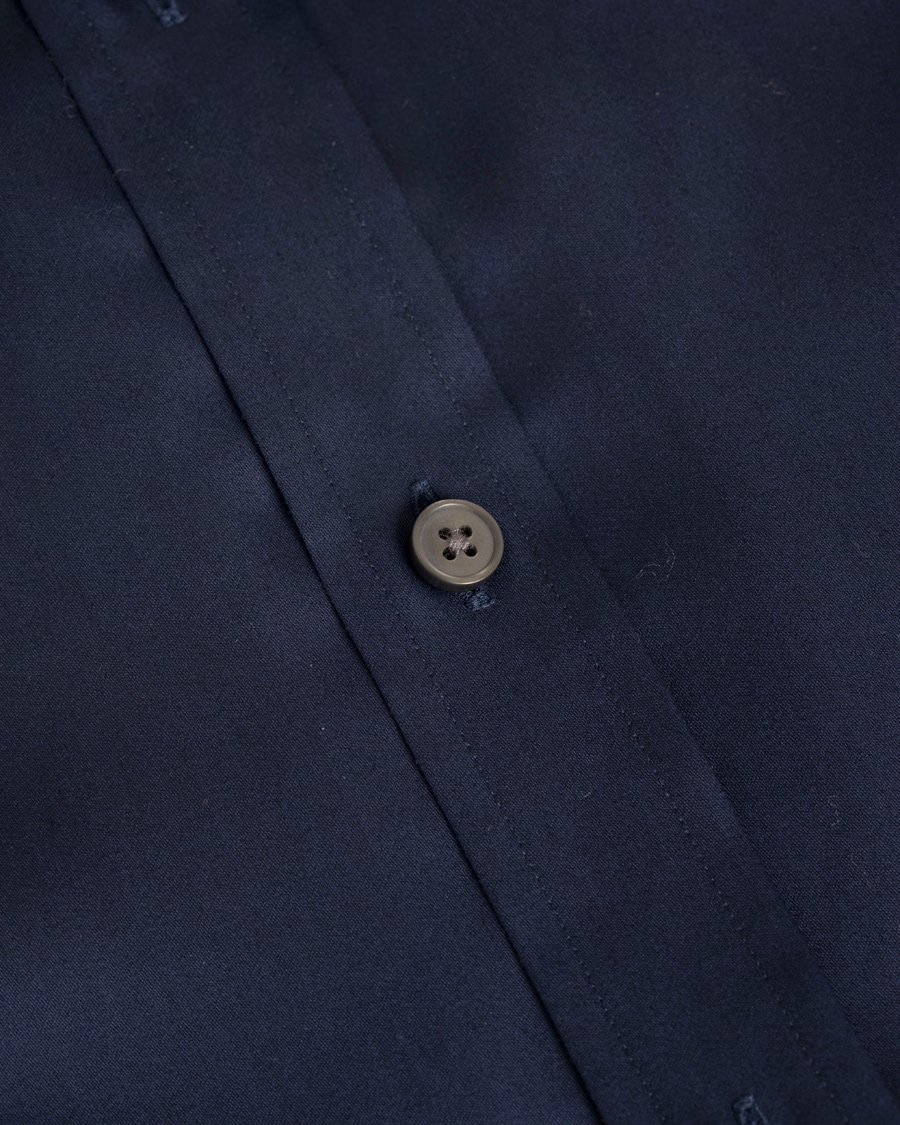Herr | Skjortor | GANT Diamond G | Plain Satin Fitted Body Shirt Marine