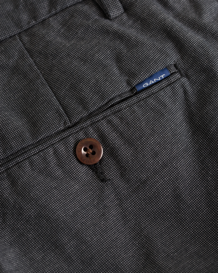 Herr | Byxor | GANT | Tailored Slim Wool Look Slacks Graphite