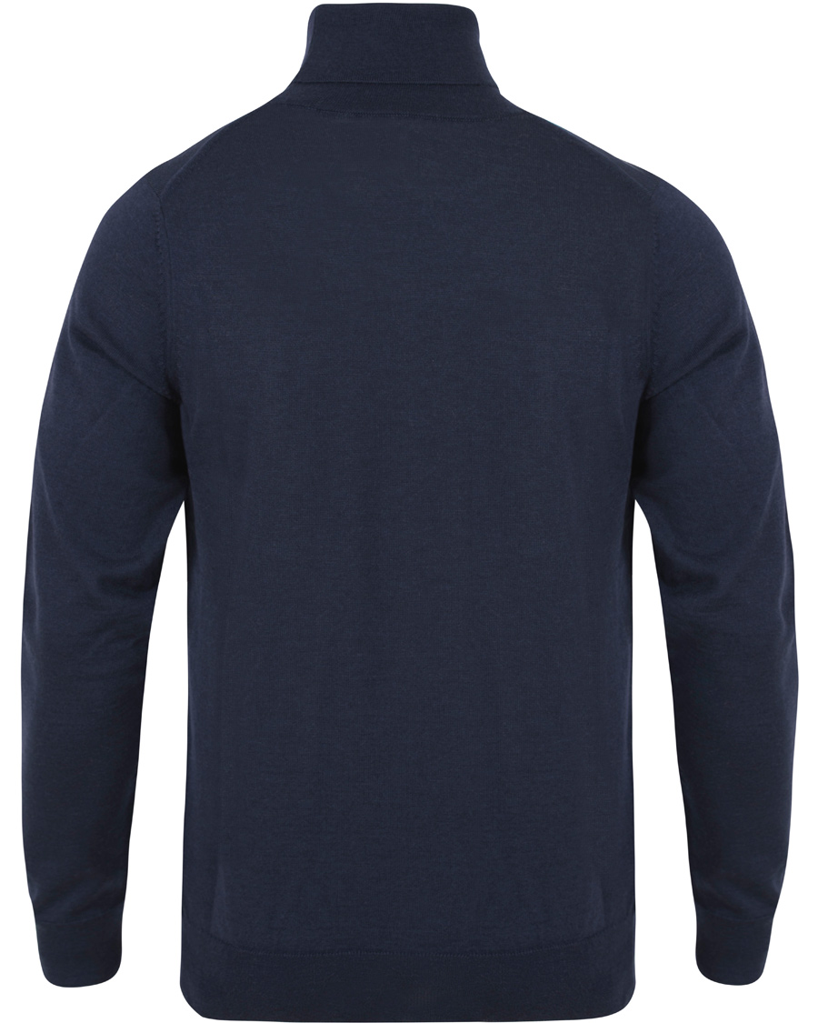 Herr | Tröjor | GANT | Fine Merino Wool Turtleneck Marine