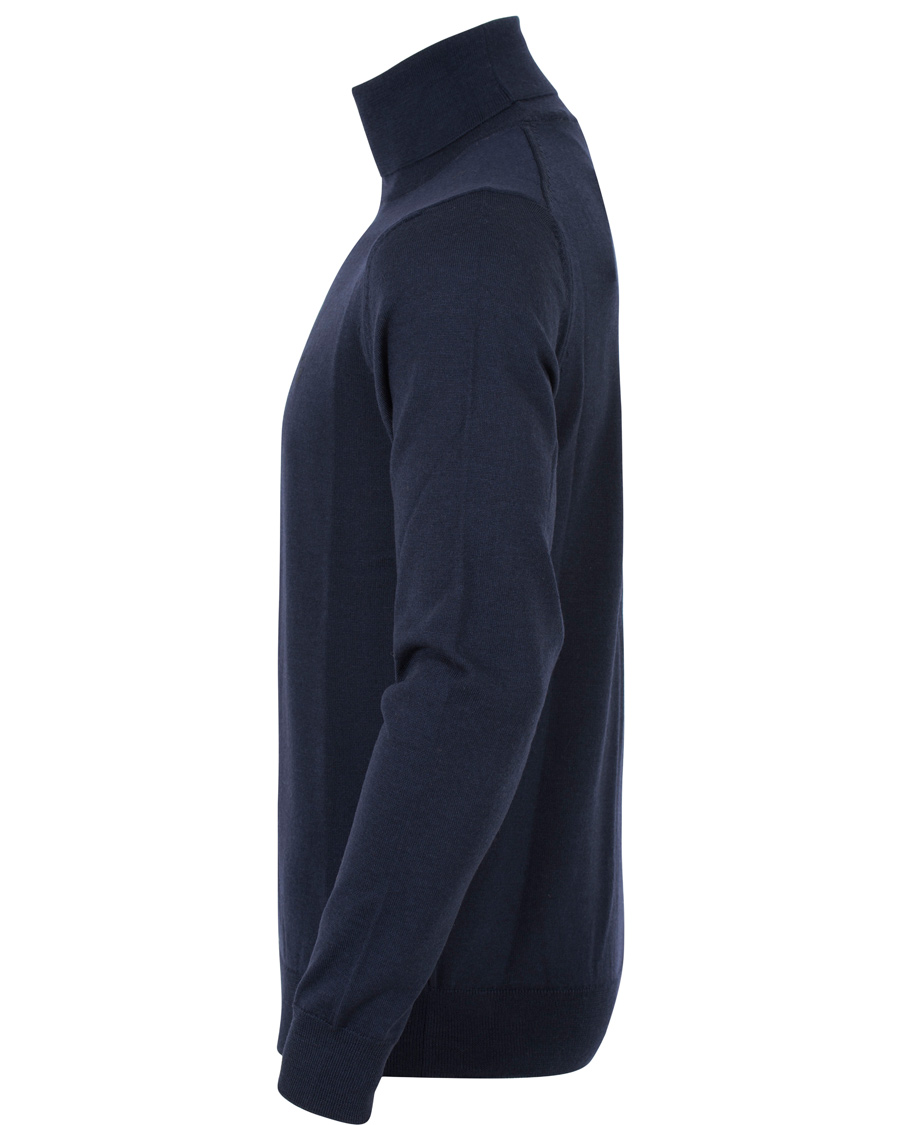 Herr | Tröjor | GANT | Fine Merino Wool Turtleneck Marine