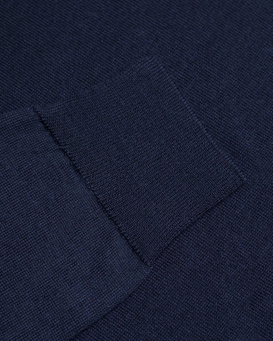 Herr | Tröjor | GANT | Fine Merino Wool Turtleneck Marine