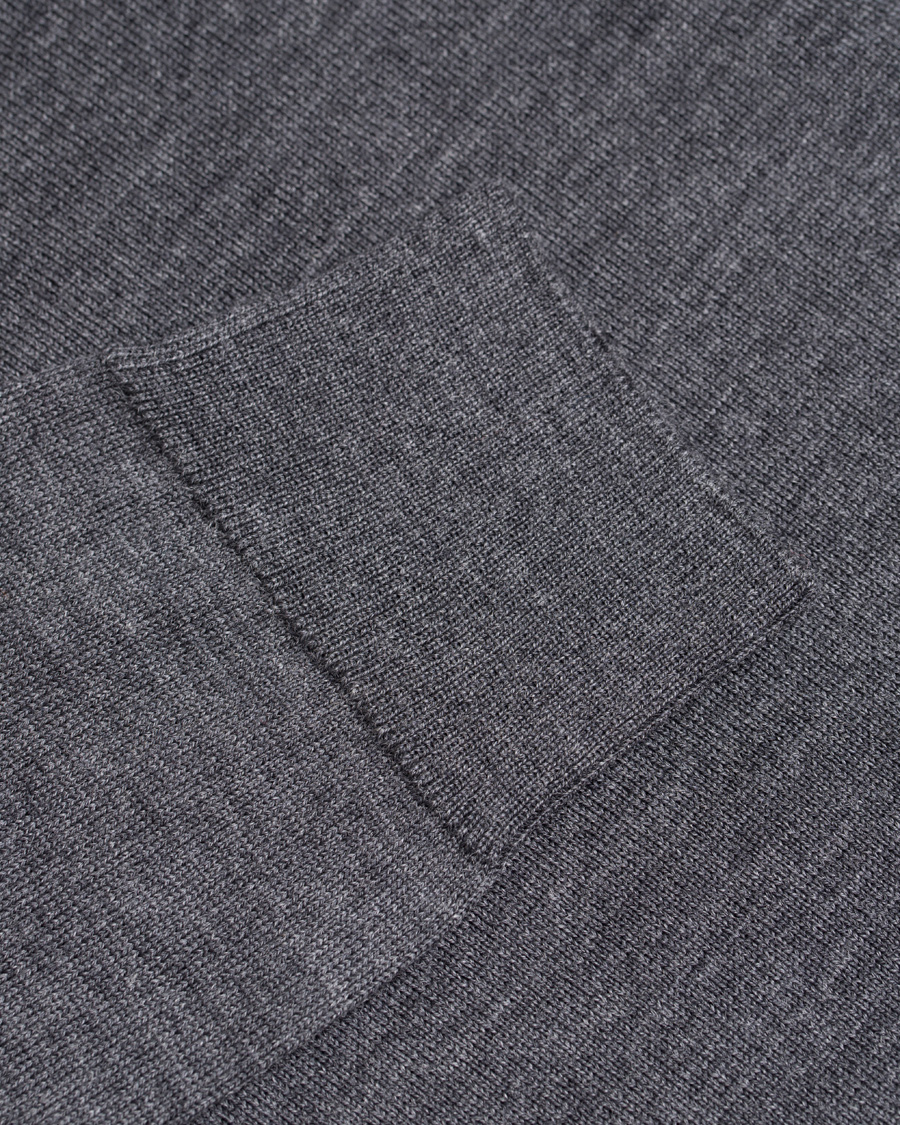 Herr | Tröjor | GANT | Fine Merino Wool Turtleneck Antracite Melange