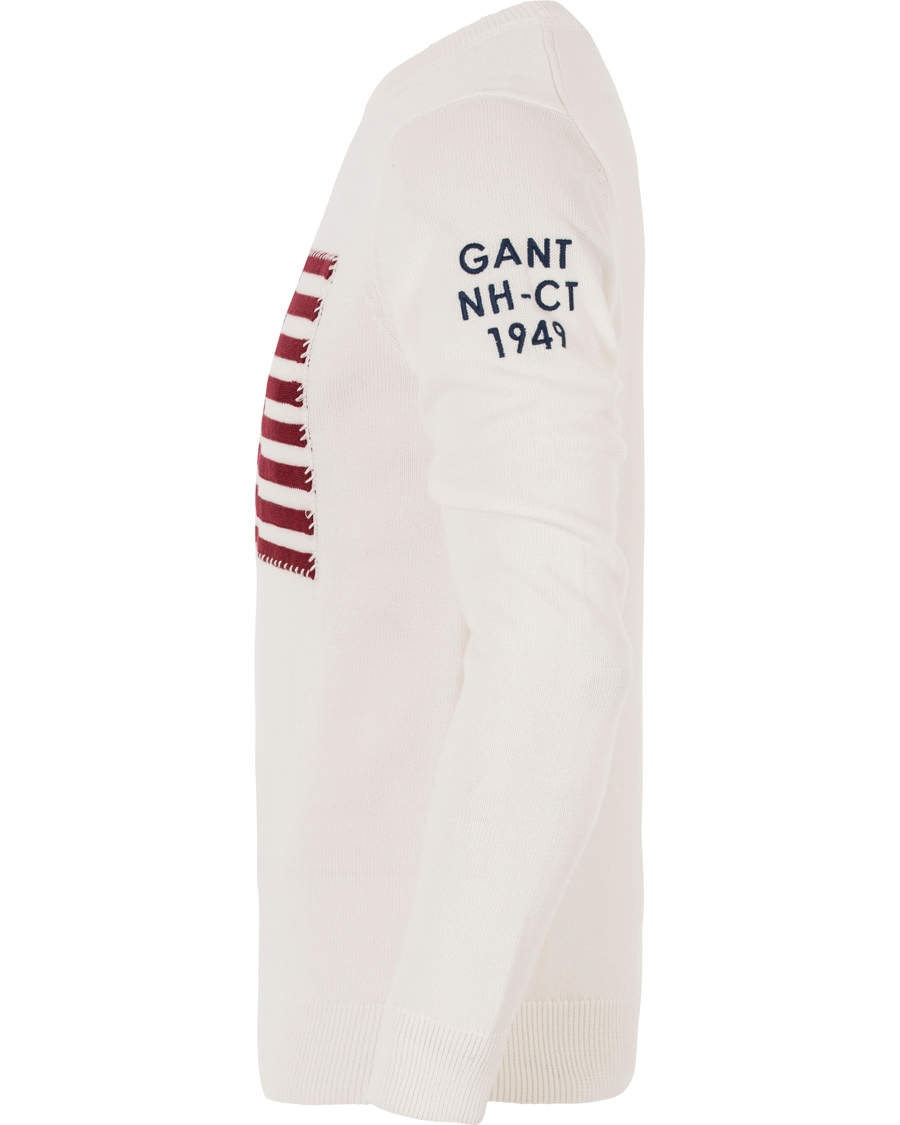 Herr | Tröjor | GANT | American Flag Sweater Off White