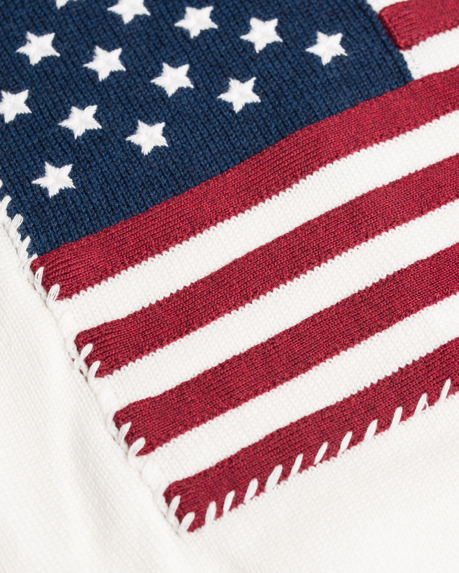 Herr | Tröjor | GANT | American Flag Sweater Off White