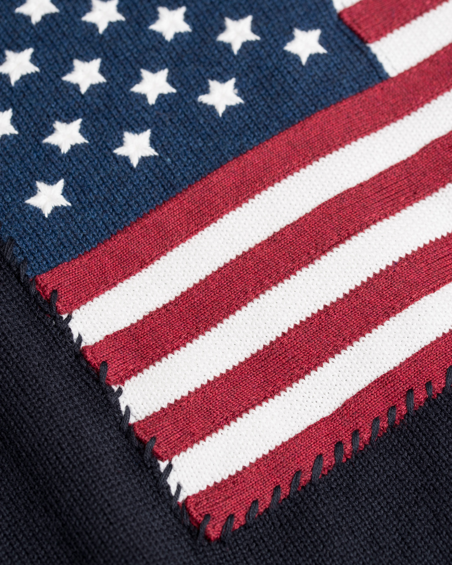 Herr | Tröjor | GANT | American Flag Sweater Navy