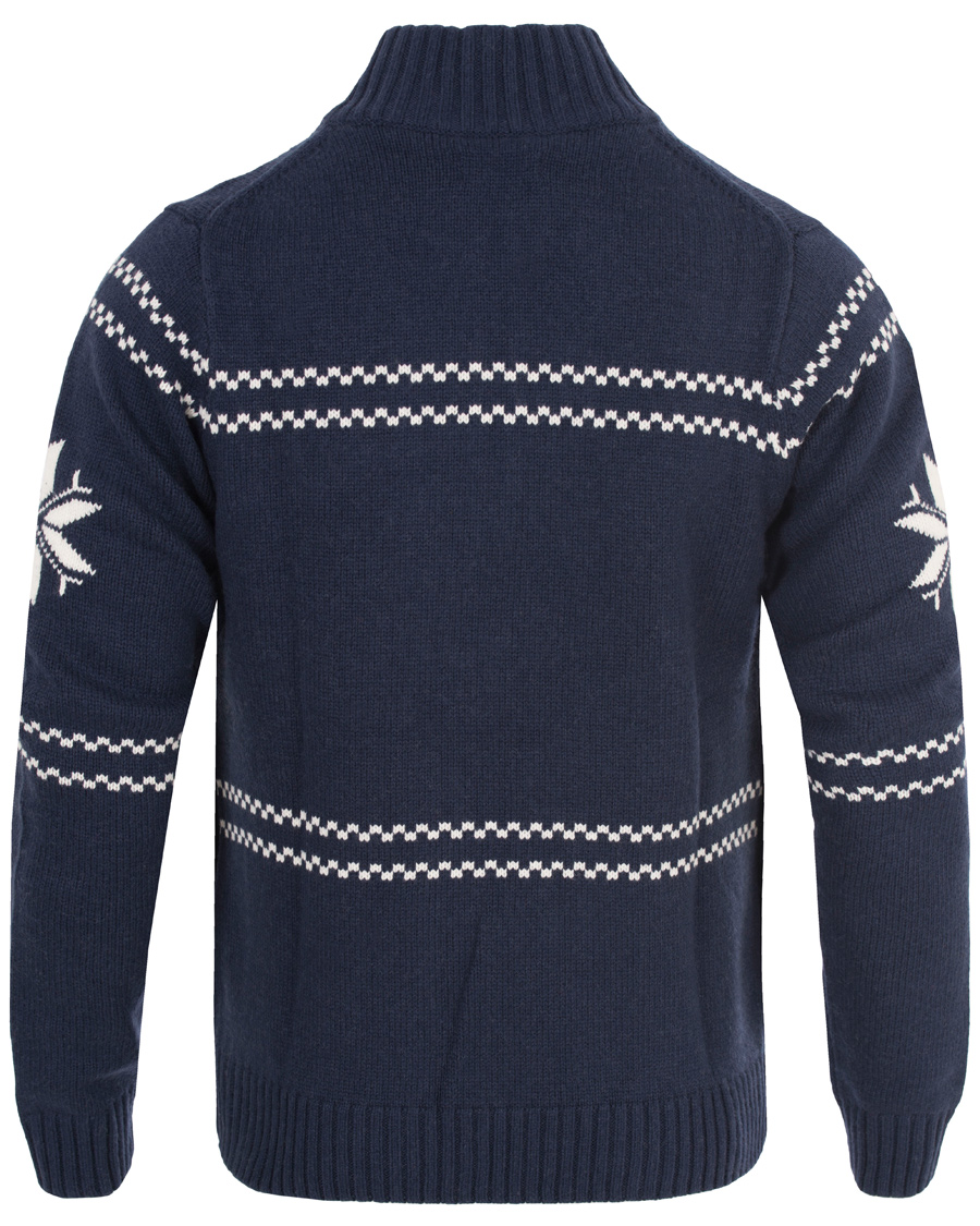 Herr | Tröjor | GANT | Christmas Zip Jacket Marine