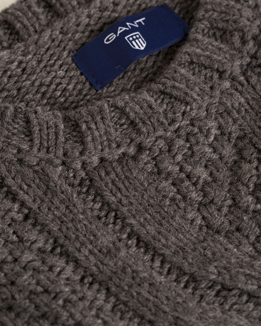 Herr | Tröjor | GANT | Cross Cable Crew Antracite Melange